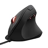 Trust Gaming GXT 144 Rexx Vertikale Gaming Maus, 10.000 DPI, 6-programmierbare Tasten, RGB LED-Beleuchtung, Ergonomisches Design Vorbeugung Gegen Mausarm/Tennisarm (RSI Syndrom) - Schwarz