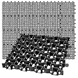 BigDean 20x Rasengitter Paddockplatte SCHWARZ 50x50 cm Rasenmatten Rasenwaben Kiesgitter Parkplatzrasen 5 m²