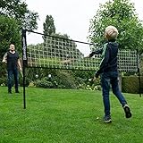 LionSports Mobiles universal Profi Netz – Badmintonnetz, Tennisnetz, Volleyballnetz – Höhenverstellbar – aus stabilen pulverbeschichtetes Gestell – mit Transporttasche – Perfekt für alle Outdoorspiele