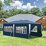 Gimisgu Pavillon Wasserdicht Gartenpavillon 3x6m UV-Schutz...