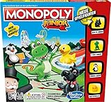 Monopoly Junior, für Kinder ab 5 Jahren, mit fröhlichen Charakteren, einfach verständlch und dennoch spannend, Weihnachtsbrettspiele für Kinder und Erwachsene