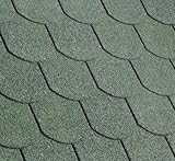 Gartenpirat 2 m² Dachschindeln Biberschwanz grün Bitumen-Schindeln