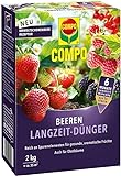 COMPO Beeren Langzeit-Dünger für Beeren, Obst und Feingemüse, Umweltschonendere Rezeptur, 6 Monate Langzeitwirkung, 2 kg, 45 m²