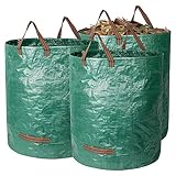 Diealles Shine 3X 272L Gartenabfallsack, Gartensack mit Griffe, Selbststehend, Wasserdicht, Laubsack Haltbar Korrosionsbeständig für Gartenabfälle und Grünschnitt