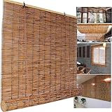 ELLEDA Fensterabdeckungen, Sonnenschutz, Wärmedämmung, dekorative Retro-Vorhänge, lichtfilternde Rollos for Gartenfenster im Innen- und Außenbereich, anpassbar (Size : 60 x 135 cm (24 x 53 in))