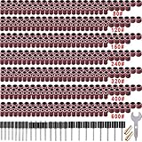 SIQUK 531 Stück Schleifhülsen Set für Dremel Elektrowerkzeuge, mit 504 Stück Schleifhülsen 24 Stück Schleifwalze 2 Stück Bohren Sie Chuck und 1 Schraubenschlüssel