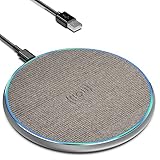 15W Wireless Charger, Eisreho Induktive Ladestation für iPhone 14/13/12/Pro/Max/Plus/Mini/XS/XR, AirPods, Induktions Kabelloses Ladegerät für Samsung Galaxy S23/S22/S21/S20/Note 20, Huawei, Xiaomi