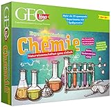 FRANZIS 67128 - GEOlino Experimentierbox Chemie, Experimentierkasten inkl. Laborausrüstung, Set mit 4 Chemikalien, Handbuch und weiterem Zubehör, keine Vorkenntnisse nötig, Mittel