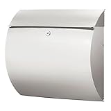 Burg Wächter Burg-Wächter Edelstahl-Briefkasten mit Öffnungsstopp, A4 Einwurf-Format, EU Norm EN 13724, Toscana 3856 Ni, Silber, (B x H x T) 376 x 330 x 106 mm