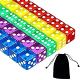 PlandleLee 20 Stück Würfel Bunt Set 6-Seitig, 14 mm, D6 Dice mit Runden Ecken, Bunt Würfel für Tenzi, Farben Würfel Set, Würfel für Würfelspiele Tischspiele, 5 Farben