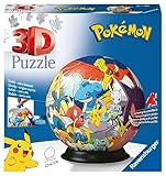 Ravensburger 3D Puzzle 11785 - Puzzle-Ball Pokémon - 72 Teile - Puzzle-Ball für Pokémon Fans ab 6 Jahren