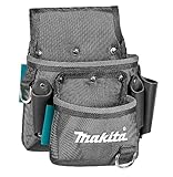 Makita E-15198 2-Fächer-Werkzeugtasche, für die Befestigung am Gürtel, Werkzeugtasche mit vielen Verstaumöglichkeiten, 260 x 145 x 270 mm (LxBxH)