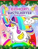 Einhorn Bastelkoffer Kinder Ab 5 Jahre: Bastelbuch Ab 5 Jahre Für Kinder & Feinmotorik Übungen | Ausschneiden Für Kinder Ab 5 Zu Schneiden, Kleben, Malen | Mädchen