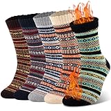 Belloxis Thermosocken Herren 43-46 Wollsocken Kuschelsocken Warme Socken Wintersocken Dicke Socken Sockenwolle
