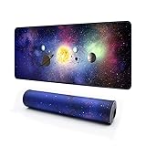 Giecy Gaming Mauspad XXL, Mousepad 900x400mm für Tastatur, PC, Laptop (Kosmisch-1)