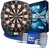 DartPro [DAS ORIGINAL] - Elektronische Dartscheibe Profi - Dartboard mit 6 Darts [kabellos nutzbar] - Innovativer Dartautomat mit 65 Varianten - Dart für 1 bis 8 Spieler