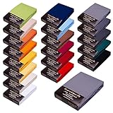 AVANTGARDE Premium Spannbettlaken 180x200-200x220cm - 40cm Steg - auch für Boxspringbett & Wasserbett ca.170g/m² 100% Jersey Baumwolle (12 Grau)