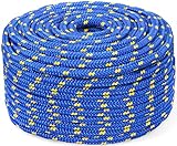 Abio Polypropylen Seil 8mm 10m blau Polypropylenseil Outdoor Tauwerk PP Flechtleine Textilseil Leine Nylonschnur Schnur Festmacher Rope Kunststoffseil Polyseil geflochten Rope 8mm 10m