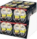 Sheba Katzennassfutter Perfect Portions, 48 Schalen, 6x37,5g (8er Pack) – Hochwertiges Katzenfutter nass, Pasteten mit Huhn