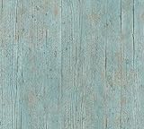 A.S. Création Vliestapete Authentic Walls 2 Tapete in maritimer Vintage Holz Optik fotorealistische Holztapete 10,05 m x 0,53 m blau grün braun Made in Germany 364871 36487-1