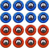 KETIEE 16PCS Mini Shuffleboard Pucks Ausrüstung Rollers Set, Shuffleboard Rollers Ersatz Curling Zubehör Free Sliding Bead Home Game for Family Fun