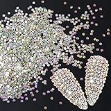 Sularpek 1440 Stück Strasssteine, 2 mm Glitzersteine, Glitzersteine Selbstklebend, AB Nagel Strassstein für Nägel/Kleidung/Handwerk