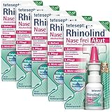 tetesept Rhinolind Nase frei Abschwellendes Nasenspray – Nasenspray abschwellend bei Erkältung & Schnupfen - befreit & pflegt die verstopfte und wunde Nase – 5 x 20 ml