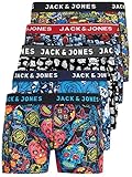 JACK & JONES Herren Unterhosen 5er Set/Pack Sale Männer Marken Boxershorts Weiss schwarz blau grau Shorts Trunks 95% Baumwolle S M L XL XXL (Farb Mix 4 L)