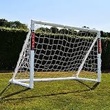 Football Flick Amazon Exklusives Fußballtor – Allwetter – 70 mm extra Dickes uPVC – Fußballtor für Garten, integriertes Verriegelungssystem, 4