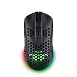 Trust Gaming GXT 928 Helox Kabellose Gaming Maus, Ultraleichte Maus 75g, 80h Dauerbetrieb, 2,4-GHz-Mikro-USB-Empfänger, Einstellbare DPI (800-4800), 6 Programmierbare Tasten, Gaming PC MMO - Schwarz