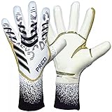 HISTARSTORE5 Fußball-Torwarthandschuhe, Torwart-Trainingshandschuhe, starker Halt, rutschfest und atmungsaktiv, für Erwachsene und Kinder (Weiß-Lila, 10)