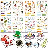 DPKOW Jahreszeiten Sticker Set 340+ Motive, Frühling Sommer Herbst Winter Scrapbook Sticker für Fotoalbum Bullet Journal Zubehör Deko,DIY Scrapbooking Aufkleber für Kinder Erwachsene Basteln Geschenke