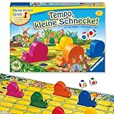 Ravensburger Kinderspiel 21420 - Tempo kleine Schnecke, Das spannende Schneckenrennen, Brettspiel und Gesellschaftsspiel für 2-6 Spieler, Kinderspiel ab 3 Jahren