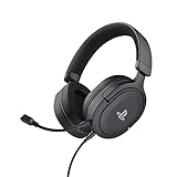 Trust Gaming Headset GXT 498 Forta Offiziell Lizenziert für Playstation 5, Nachhaltig, PS4 / PS5 Headset, 1,2 m Kabel, 50mm-Treiber, Abnehmbares Mikrofon, Verstellbare Over-Ear Kopfhörer, Schwarz