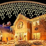 BUICXJKZ Weihnachtslichterkette Eiszapfen LED Warmweiß & Kaltweiß 10M 400LEDS