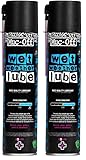 Muc-Off Wet Weather Lube Kettenöl Fahrrad für Nasses Wetter 400 ml - Biologisch Abbaubares Fahrrad Schmierfett Kettenfett, Kettenspray Fahrrad, Hohe Wirksamkeit Über Lange Strecken - Für Jedes Wetter