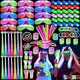 Knicklichter Party Set 158Pcs Mitgebsel Kindergeburtstag Leuchtstäbe Pinata Füllung Kinder Neon Party Deko Accessoires Gastgeschenke Kleinigkeiten Gadgets Give Aways Glow Sticks Wundertüte