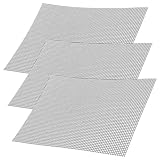 Set von 3 Grillmatten, Antihaft-Grillmatten, 42 x 36 cm Teflon Mesh Grillmatte, wiederverwendbar, Grillmatte für Gasgrill, Holzkohle, Elektrogrill, Backofen, Kochen, Luftfriteuse