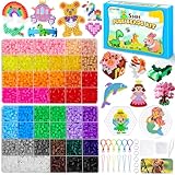 CGBOOM Bügelperlen Set, 5200 Bügelperlen 5 MM Bügelperlen groß Steckperlen mit Bügelperlen Platten Komplette Bügelperlen Set Weihnachten Geburtstag Geschenk für Kinder