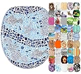 Sanilo WC Sitz ohne Absenkautomatik, viele schöne Toilettendeckel zur Auswahl, hochwertige und stabile Qualität aus Holz (Mosaic World)