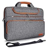 DOMISO 17 Zoll Wasserdicht Laptop Tasche Aktentasche Herren Schultertasche Notebooktasche Business für 17-17.3' Notebook/Dell/Lenovo/Acer/HP/MSI/ASUS, Dunkelgrau