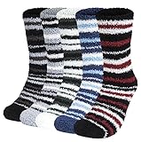 Justay Comf 5 Paar Kuschelsocken Herren Bettsocken Kuschel Flauschig Weiche Socken Haussocken Warme Dicke Business Herren Socken