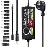 Einstellbares Netzadapter 3-24V 5A 120W, Universal Netzteil 5A 120W Verstellbarer Netzteil Adapter, 100V-240V AC zu DC 5A Netzteil mit LED Spannungsanzeige und 5,5x2,5mm 14 Tipps & Polaritätskabel