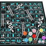 Tigvio Brettspiele Set, Trinkspiel Brettspiele Erwachsene mit Spielmatte, Trinkspiele Partyspiele ab 18, Gesellschaftsspiele Würfelspiele mit Würfel & Plastikmünzen für Festival Partyartikel