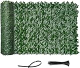 Vinclus Künstliche Efeu Garten Sichtschutz,Balkon Sichtschutz,Künstliche Efeu Blatt Dekoration für Gartenhecken Balkon Außendekoration 100 x 300 cm