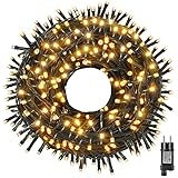 LED Lichterkette, 20M 200LEDs Weihnachtsbeleuchtung 8 Modi IP44 Wasserdichte Lichterkette Außen und Innen Warmweiß für Weihnachten Halloween Weihnachtsbaum Outdoor Dekoration…