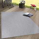 Paco Home In- & Outdoor Flachgewebe Teppich Terrassen Teppiche Natürlicher Look In Grau, Grösse:240x340 cm