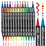 Acrylfarben stifte Acrylstifte für Steine Wasserfest 26PCS Acrylic Paint Marker Stifte Steine Bemalen Für Kunststoff Glas Holz Keramik Metall Reifen Leinwand.