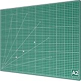 ACROPAQ Schneidematte A2 - Selbstheilend, A2 60 x 45 cm, 5 Lagen Schutz für Ihre Möbel, mit beidseitigen Gittern und Winkelmarkierungen - Bastelunterlage, Schneideunterlage, Cutting mat