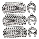 DIYEAH 50 Stück Schmuckzubehör Reize Halsketten für Frauen Perlen für Armbänder versilberter Anhänger bastelzeug partytröten schmuck DIY anhänger Schmuckanhänger aus Legierung Silver